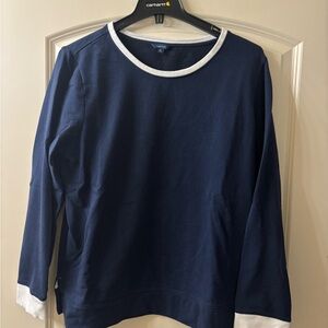 Nautica Dark Blue Crewneck with White Accents